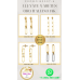 Look Elegant 4 Pairs of 14k Italian Gold Earrings B30076