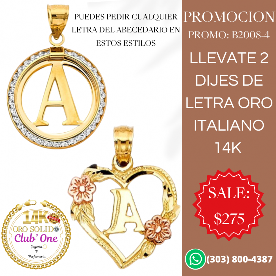 14K Italian Gold Charms 3x1 Exclusive Promotion B02084
