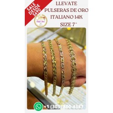 14K Italian Gold Bracelets in Promotional Sales B457136