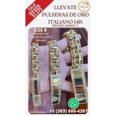 Italian Gold Bracelets 14K: Luxury Inspiration B06013