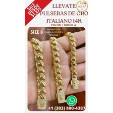 Trending Italian Gold Bracelets 14K B06014