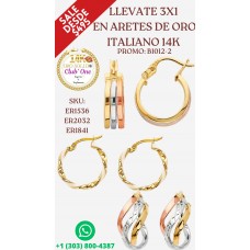 Unique Discounts on 14K Italian Gold Earrings B10122