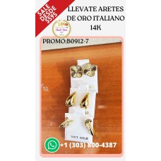 14K Italian Gold Earrings in Promotional Sale B09127