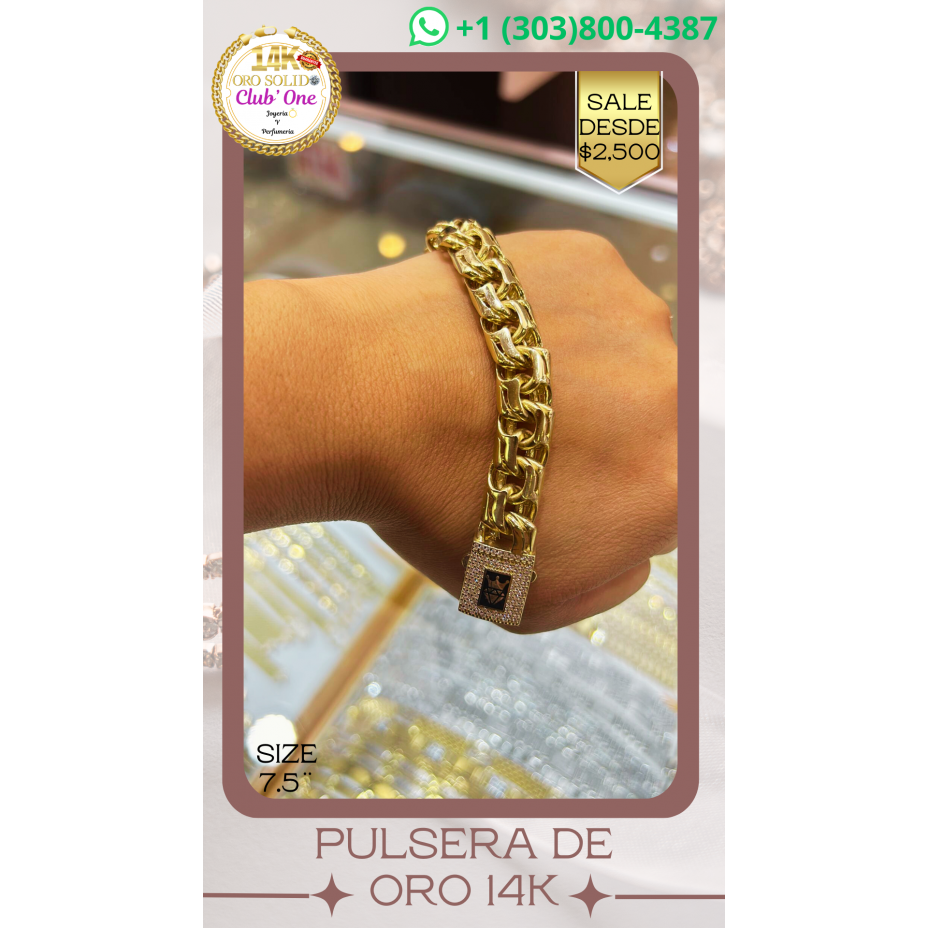 14K Italian Gold Bracelet on Exclusive Offer 15077