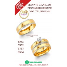 Limited Time Offer 3x1 Engagement Rings B20016