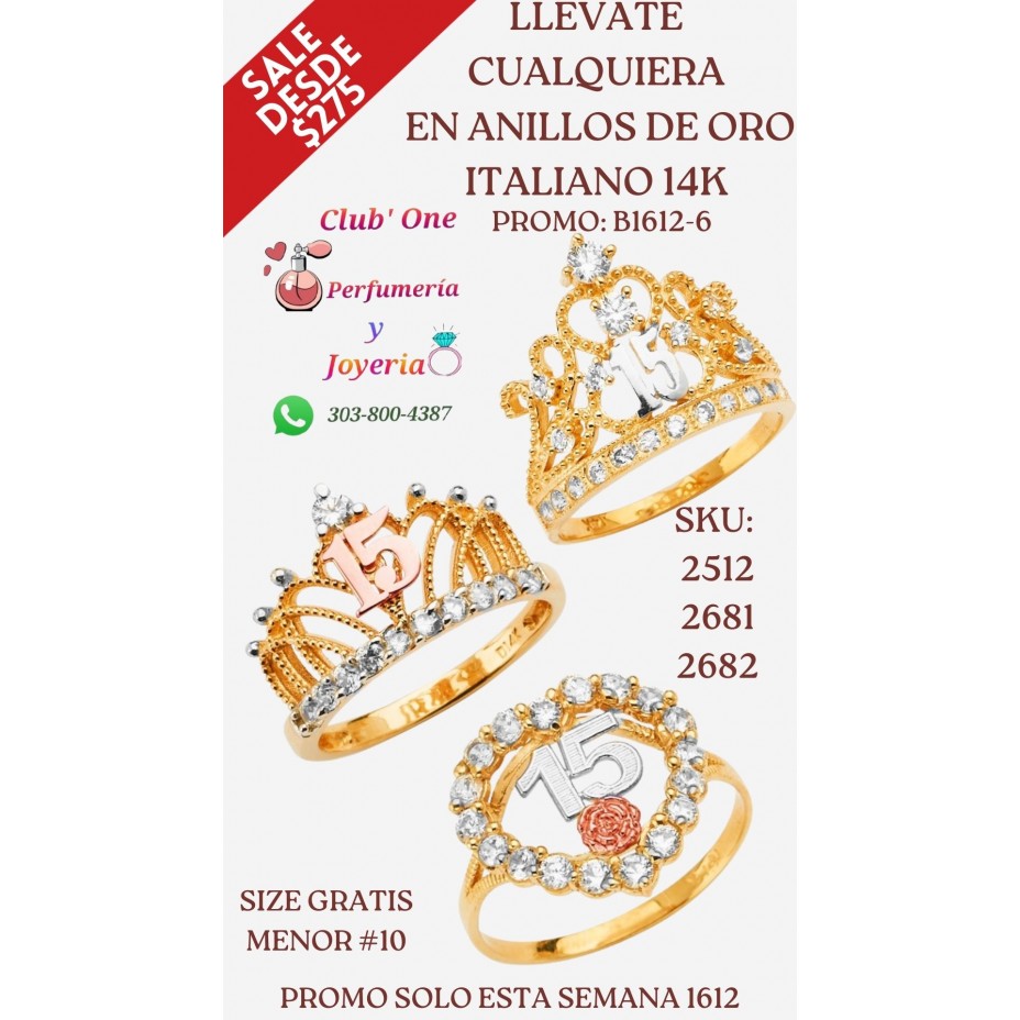 Italian Gold Rings 14K Perfect for Gifts B16126