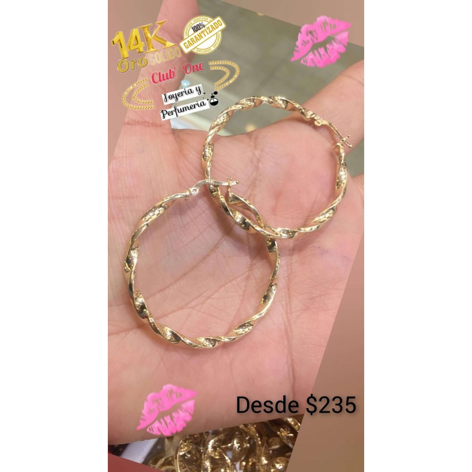 Earrings Italian Gold 14k