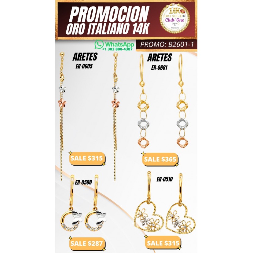 Disfruta de la Promocion de Oro Italiano 14K B26011