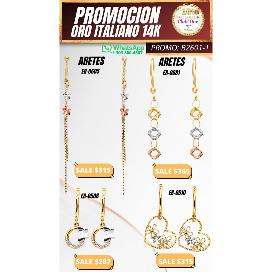 Disfruta de la Promocion de Oro Italiano 14K B26011
