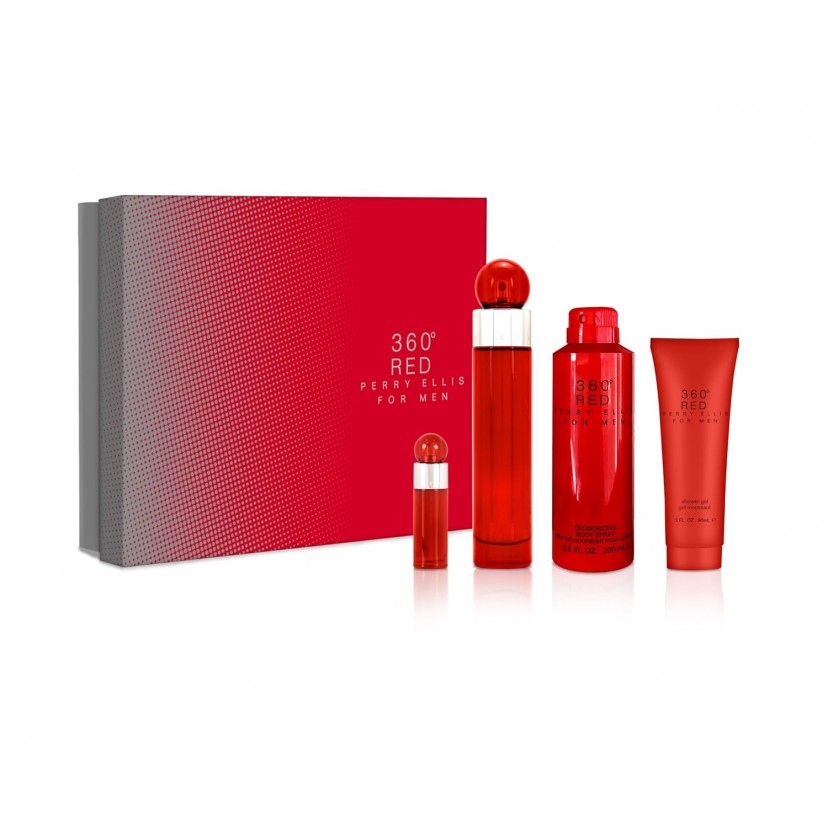 2798 Perry Ellis 360 RED SET 4p 3.4oz M EDT SPRAY