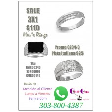 Italian Silver Rings 925 Promotion 3x1