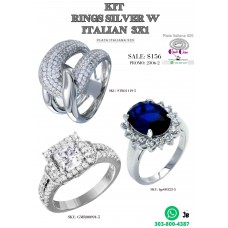 Italian Silver Rings W 3X1 In Promotion