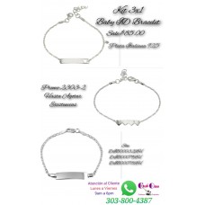 Baby ID Bracelet silver Italian 925 3X1