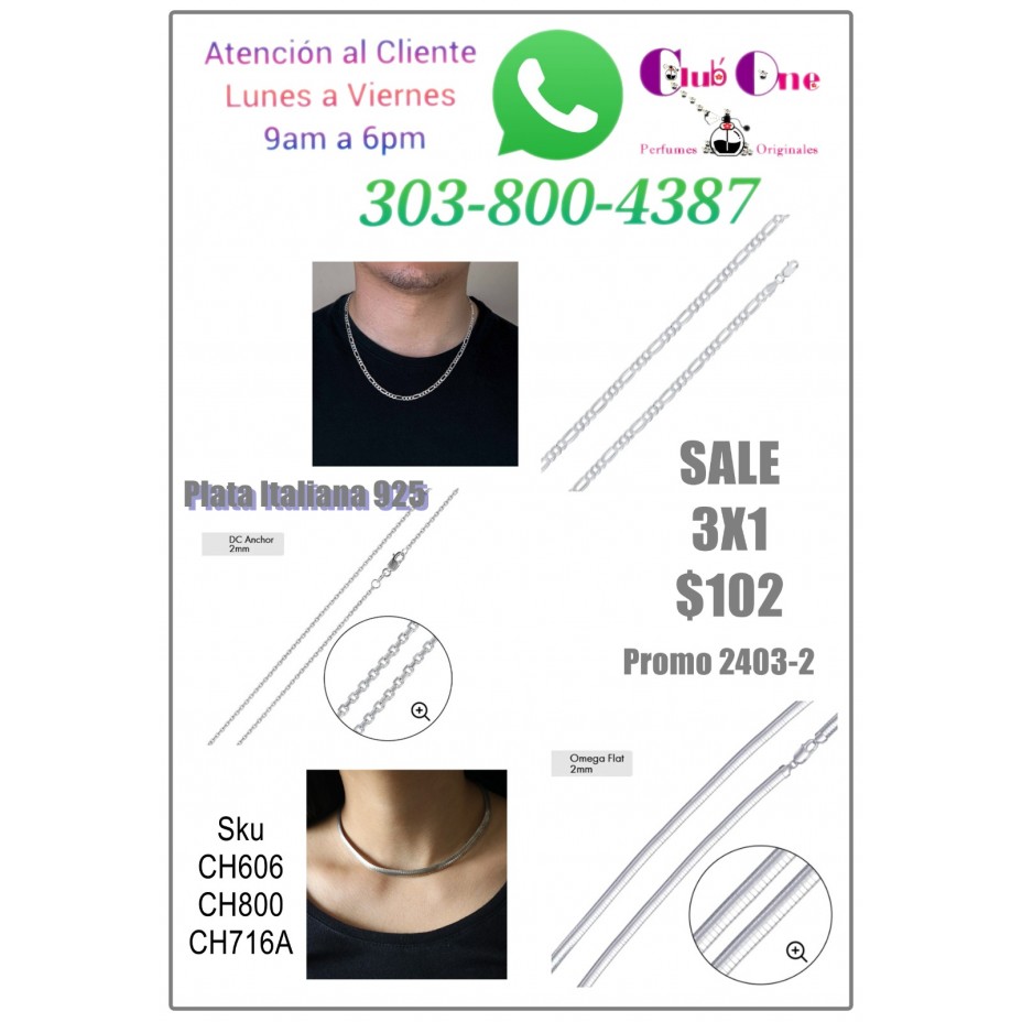 Italian Silver Chain 925 3X1