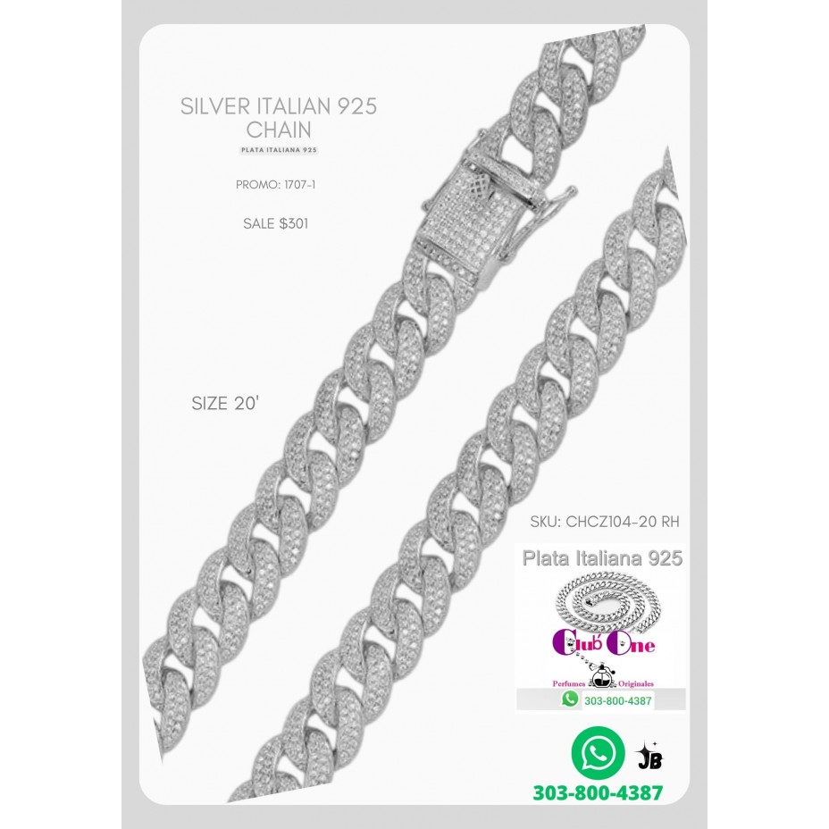 Elegant Italian 925 Silver Chain On Promotion