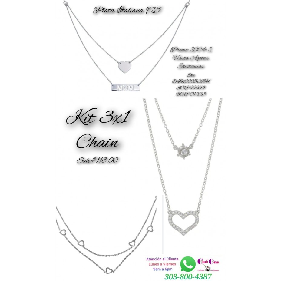 Italian Silver 925 Chain Promotion 3X1