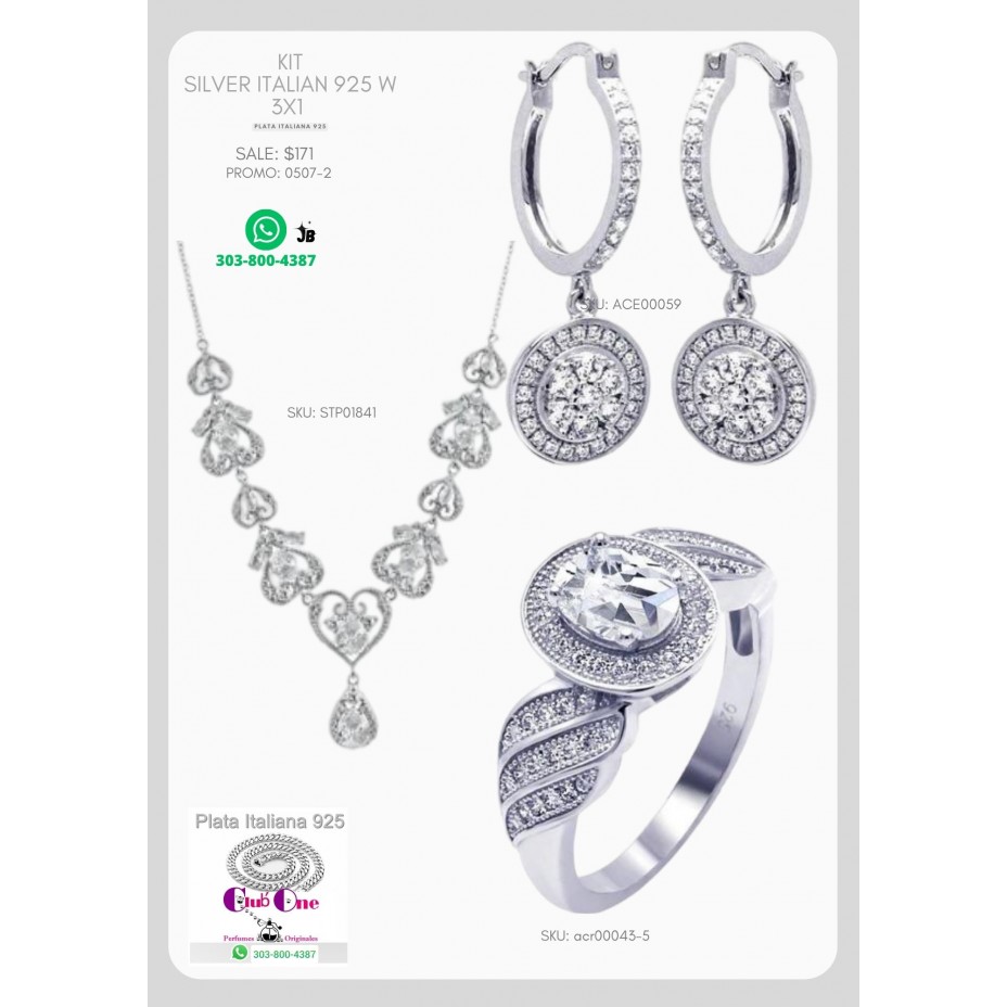 Italian Silver 925 3X1 W In Promotion 