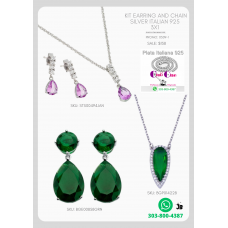 Charming 925 Italian Silver Earrings Kit 3X1