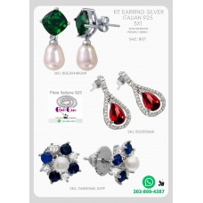 Promotion 3x1 High Quality Italian 925 Silver Earrings