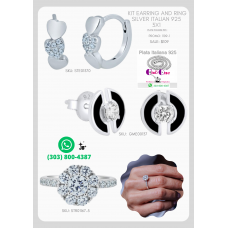 Special Discount on Italian Silver 925 Earrings and Ring 3x1