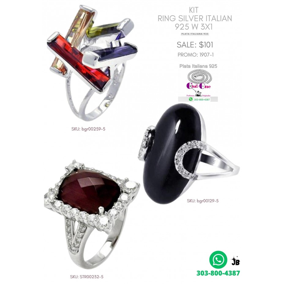 925 Sterling Silver 3x1 Rings The Perfect Combination of Style and Durability
