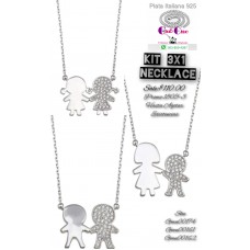 Promotion 3X1 Italian Silver Necklace W