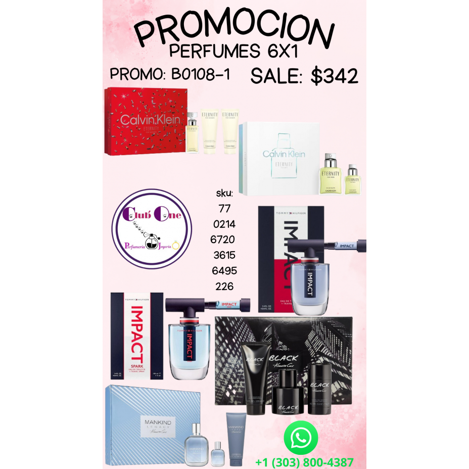 6X1 Perfume Sets Promotions Incredible Discounts B01081 6X1 Perfume Sets Promotions Incredible Discounts B01081