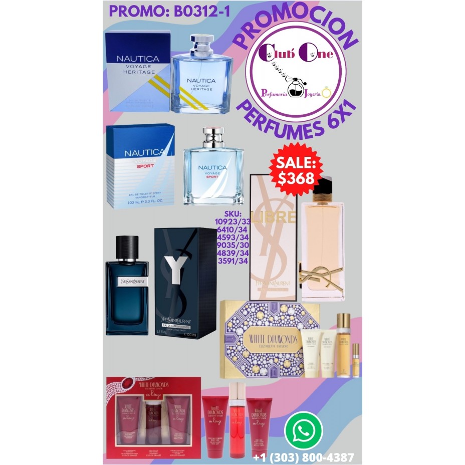 Discounts on 6x1 Perfumes for Men and Women B03121