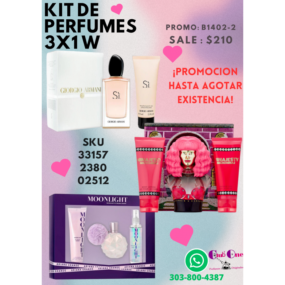 Discover Our Offers Perfume Promotions Women's Set 3x1