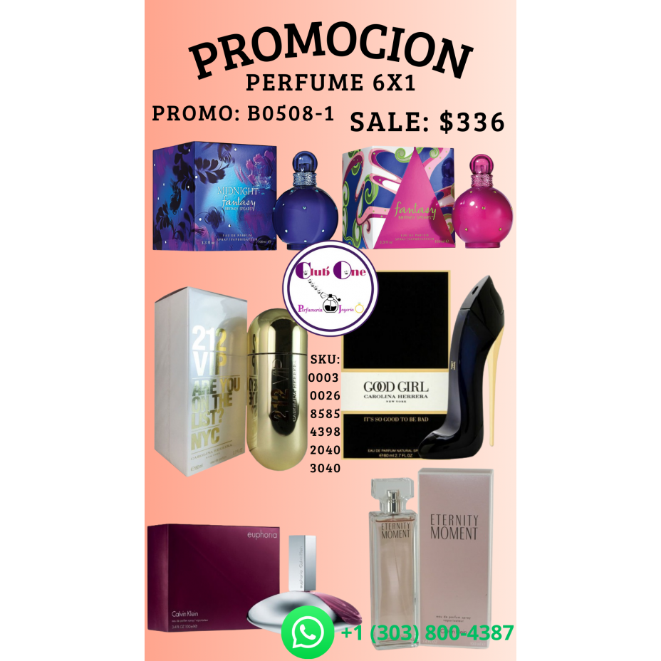 Buy Perfumes 6X1 and Save More B05081