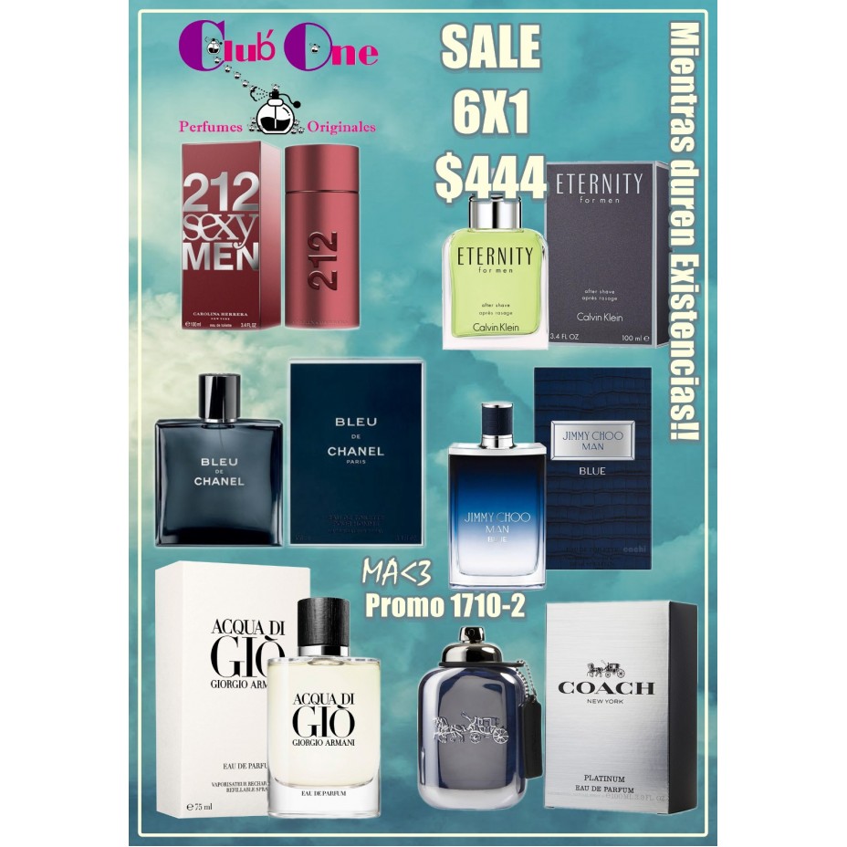 6x1 Men's Perfume Kit + Complimentary Sample Promotion