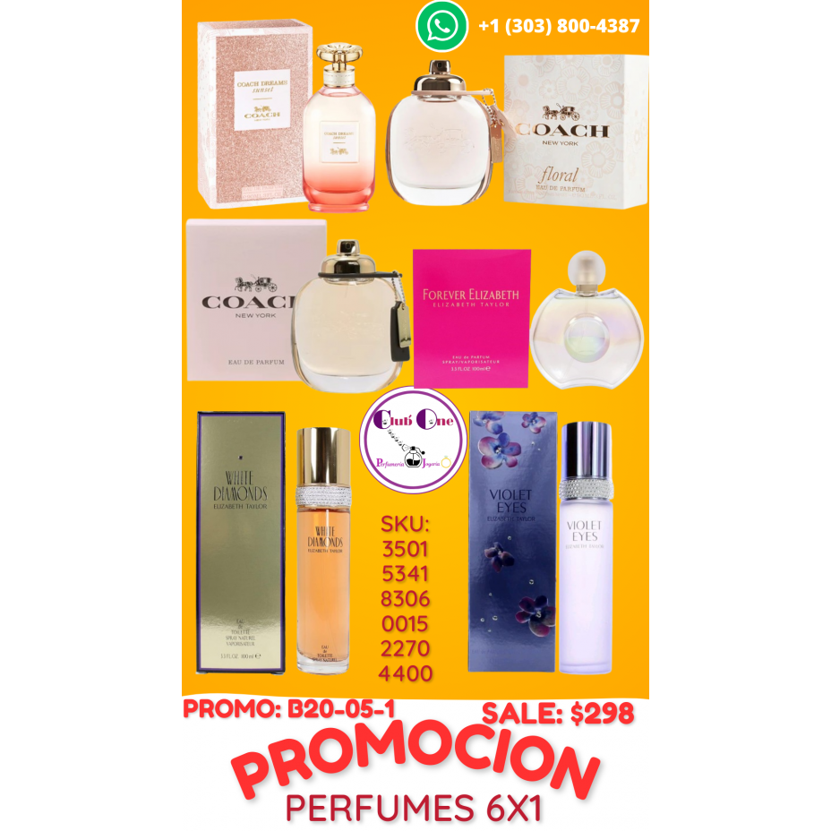 Brand Name Perfumes at Bargain Price 6x1 Limited Time Promotion