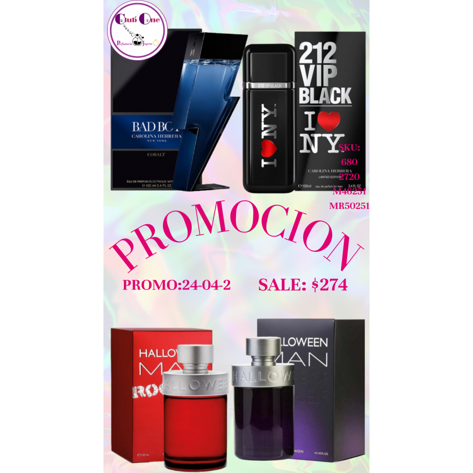 Discover our Men's Perfume Promotion 4x1