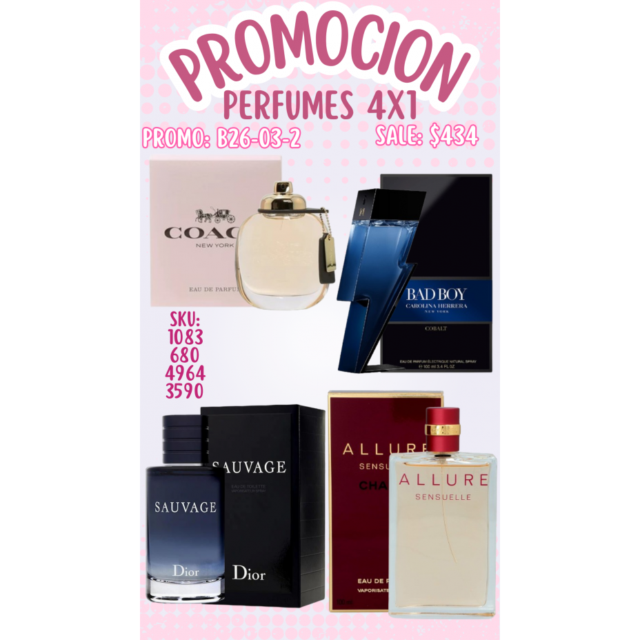 Don't Miss the 4 for 1 Offer on Branded Perfumes