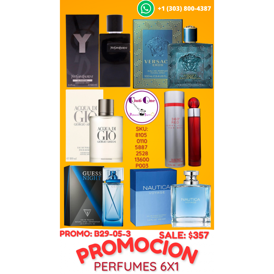 Discover the best perfume brands in our 6 for 1 promotion