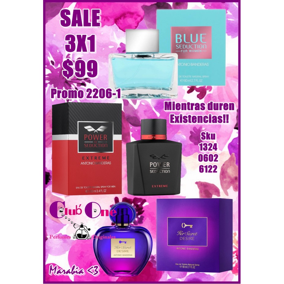 Antonio Banderas Perfume Promotion W/M 3X1  