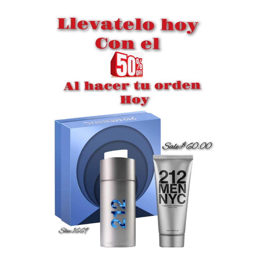 Carolina Herrera 212 Man Giftset 50% Off Carolina Herrera 212 Man Giftset 50% Off