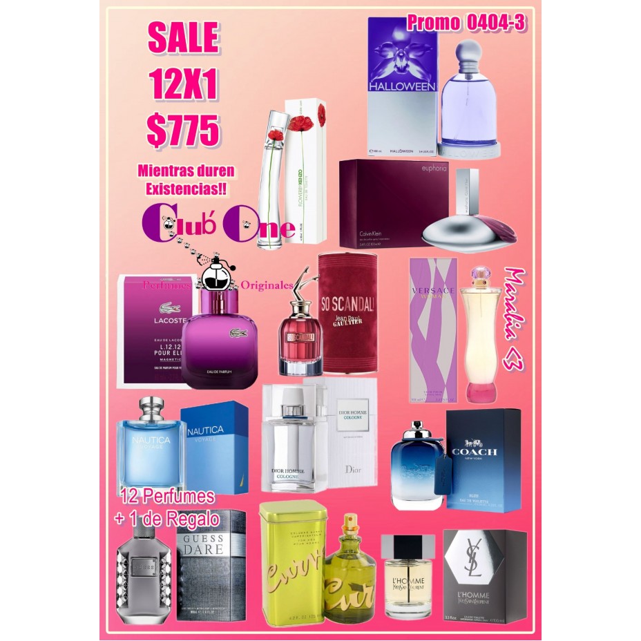  Perfume Promotion 12+1 Free Giftset