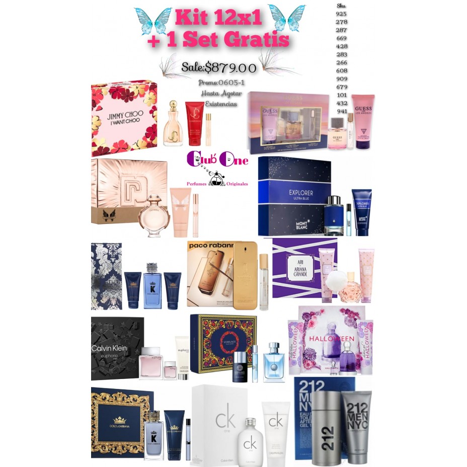 12x1 Perfume Giftsets Promotion +1 Set Free