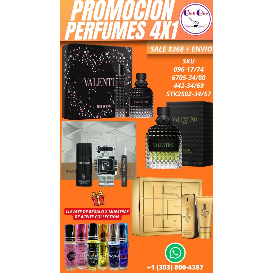 Promocion De Perfumes Para Hombre 4X1