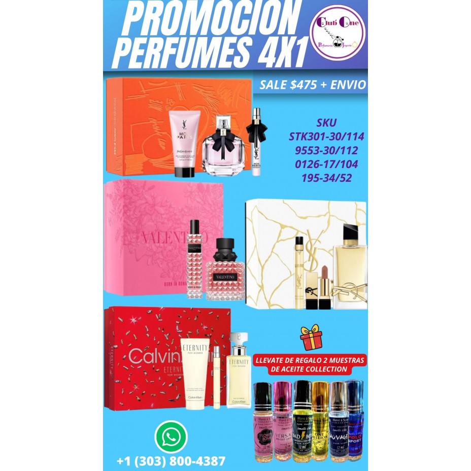 Promocion de Pefumes 4x1 Para Mujer