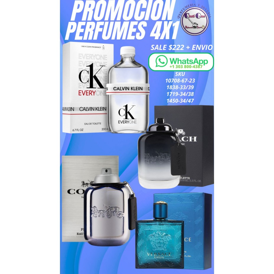 Promoción De Perfumes Para Hombre 4x1 B2701-1