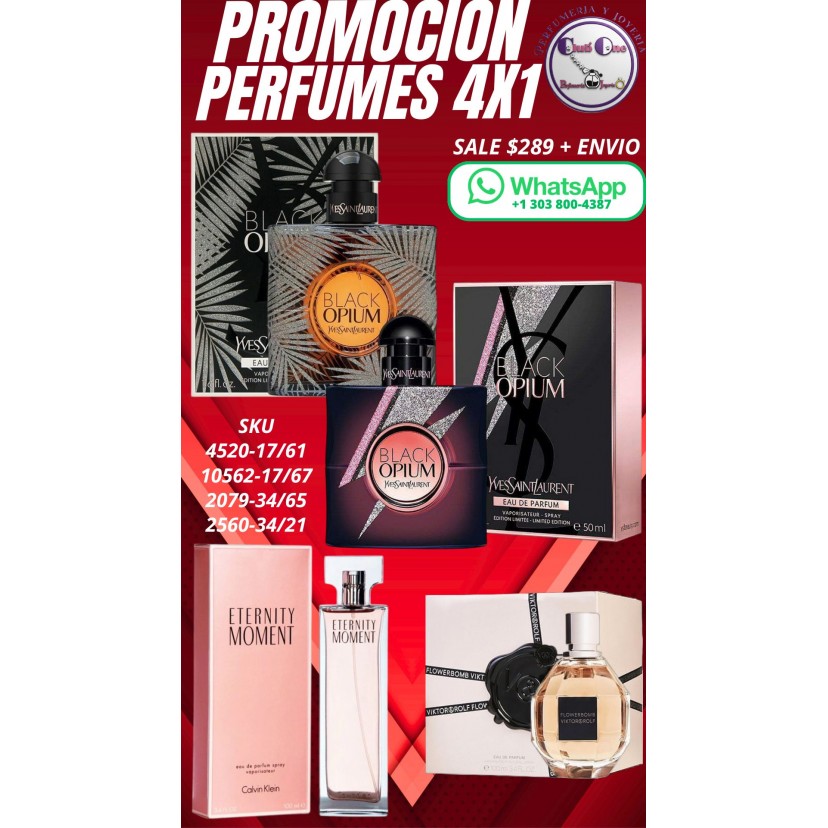 Promoción De Perfumes Para Mujer 4x1 B2701-2
