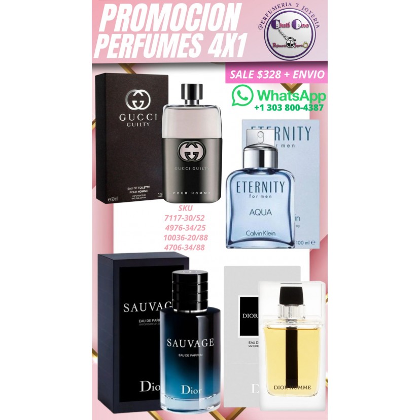 Promoción de Perfumes Para Hombre 4x1 B2601-1