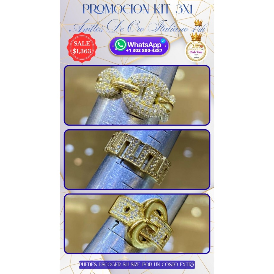 Anillos de Oro Italiano 14k: Calidad en Cada Detalle