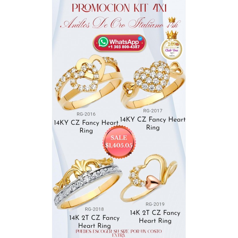 Comprar Anillos de Oro Italiano 14k Autenticidad Garantizada